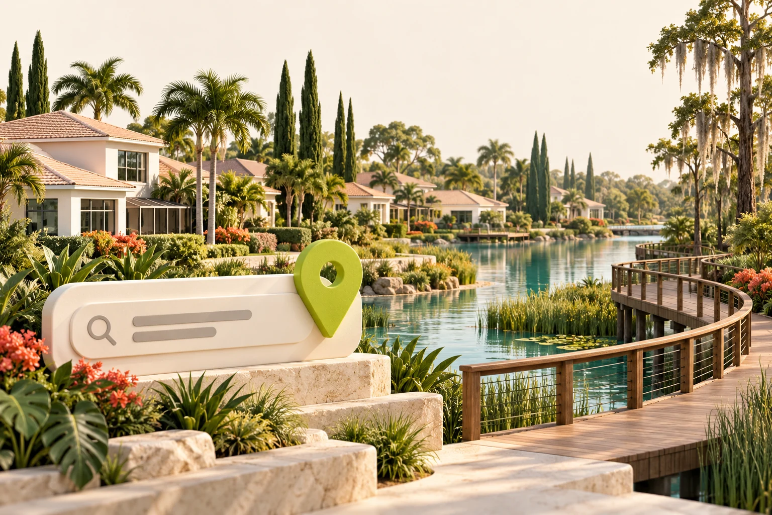 Coral Springs inspired local-search illustration