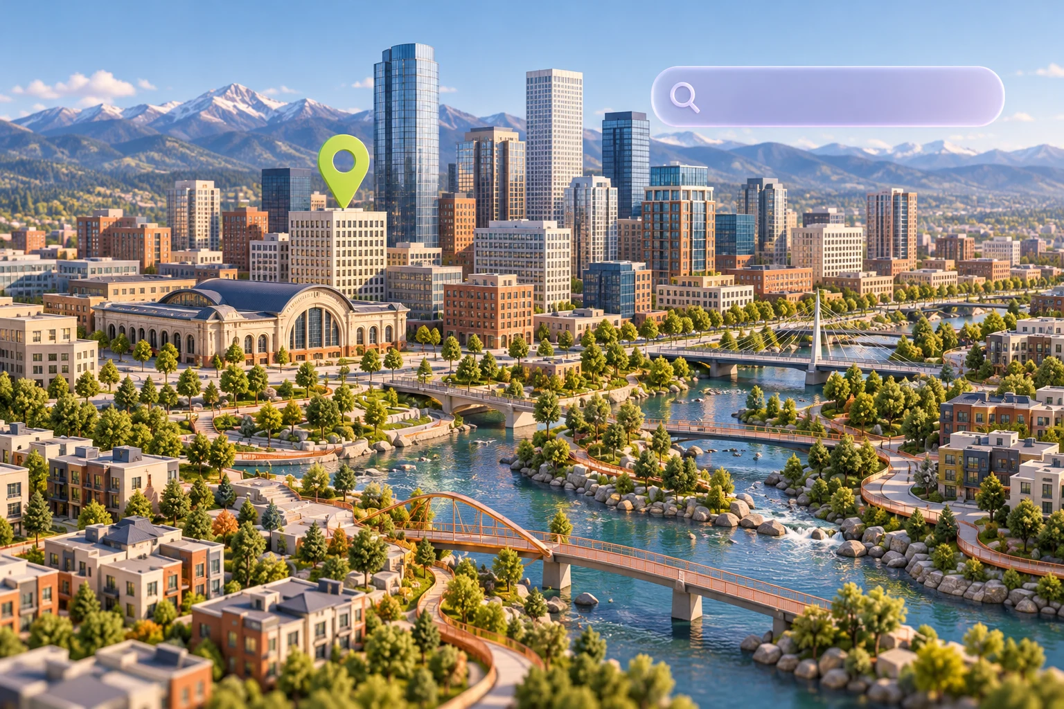 Denver inspired local-search illustration