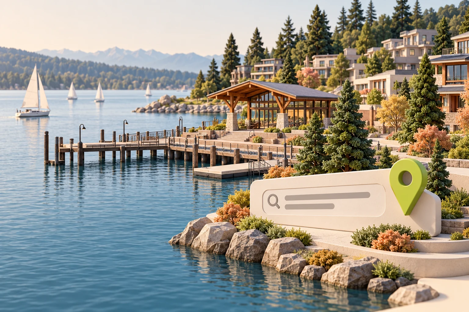 Kirkland inspired local-search illustration