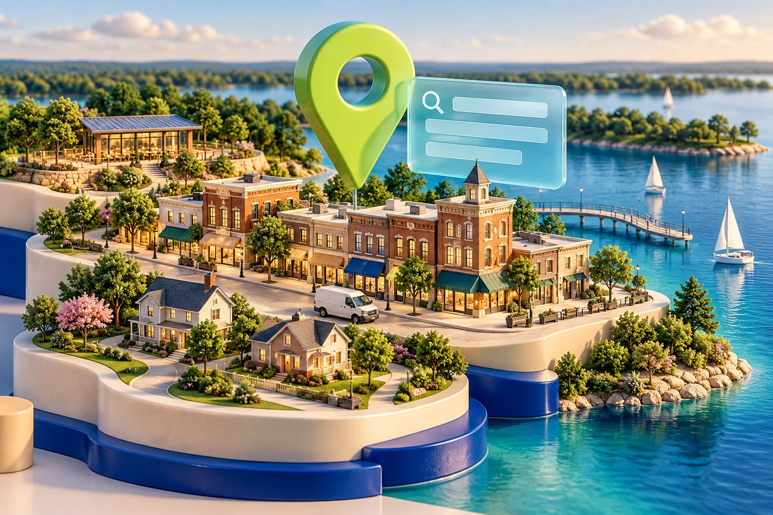 Lewisville inspired local-search illustration