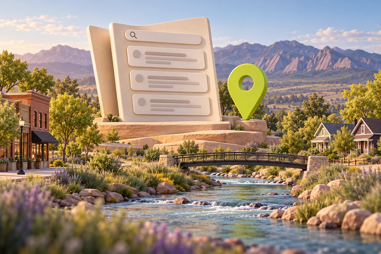 Longmont inspired local-search illustration