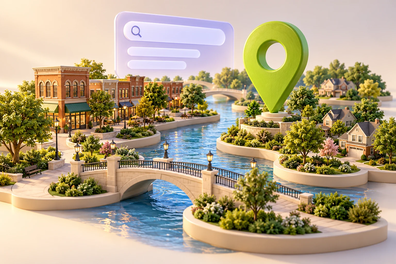 Naperville inspired local-search illustration