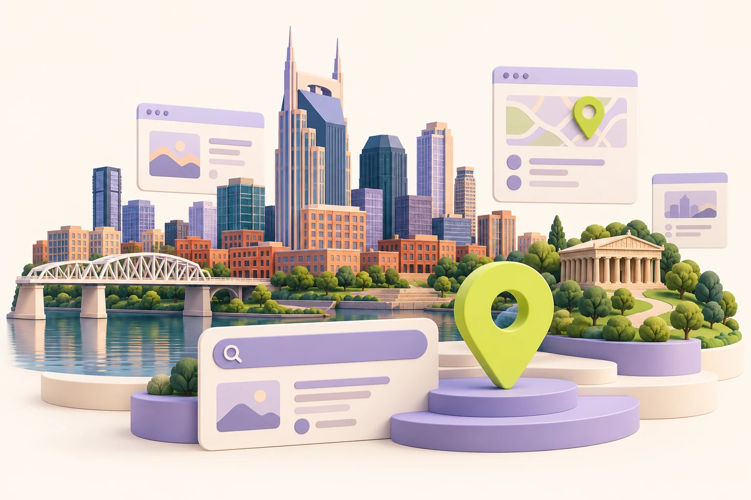 Nashville inspired local-search illustration