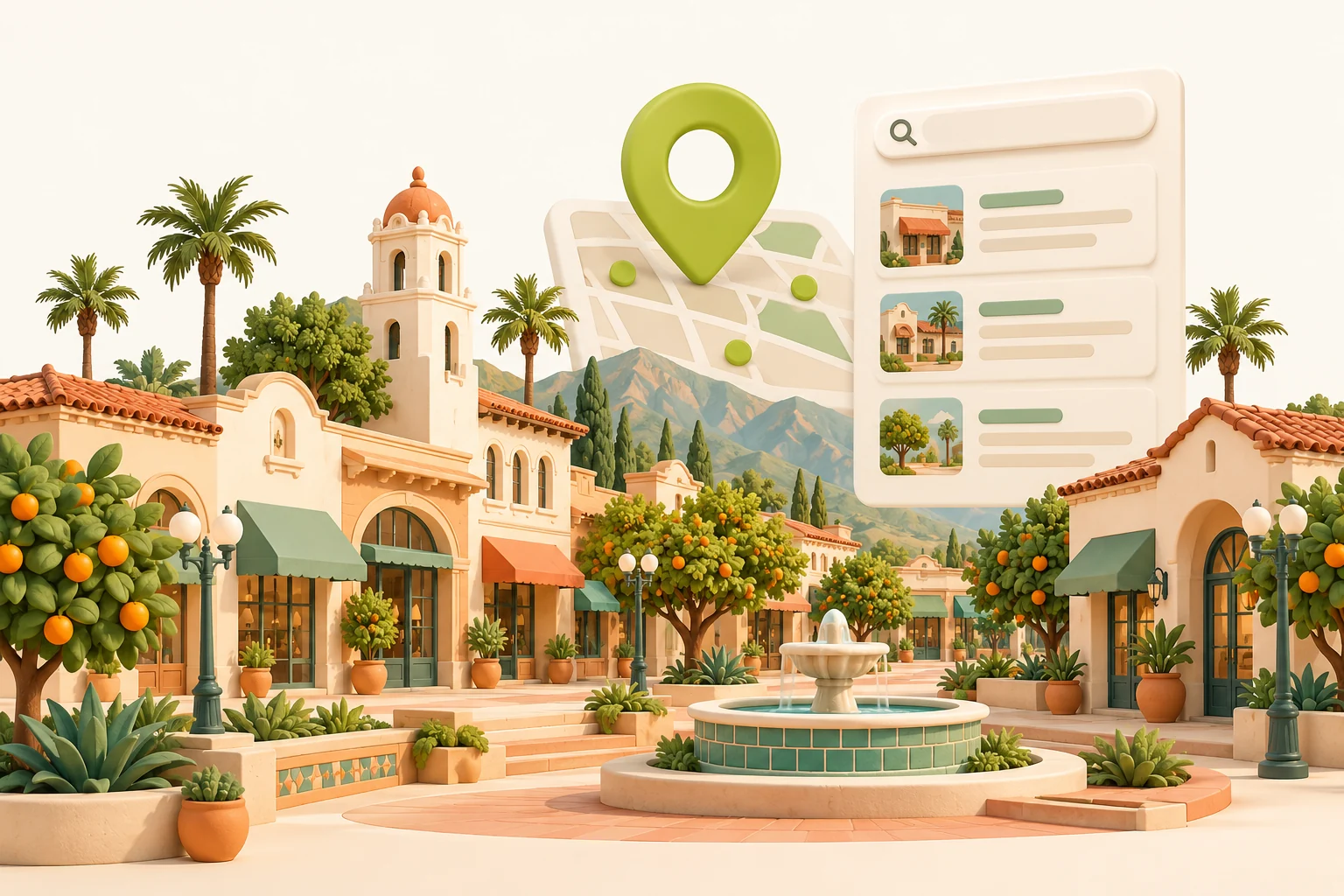 Pomona inspired local-search illustration
