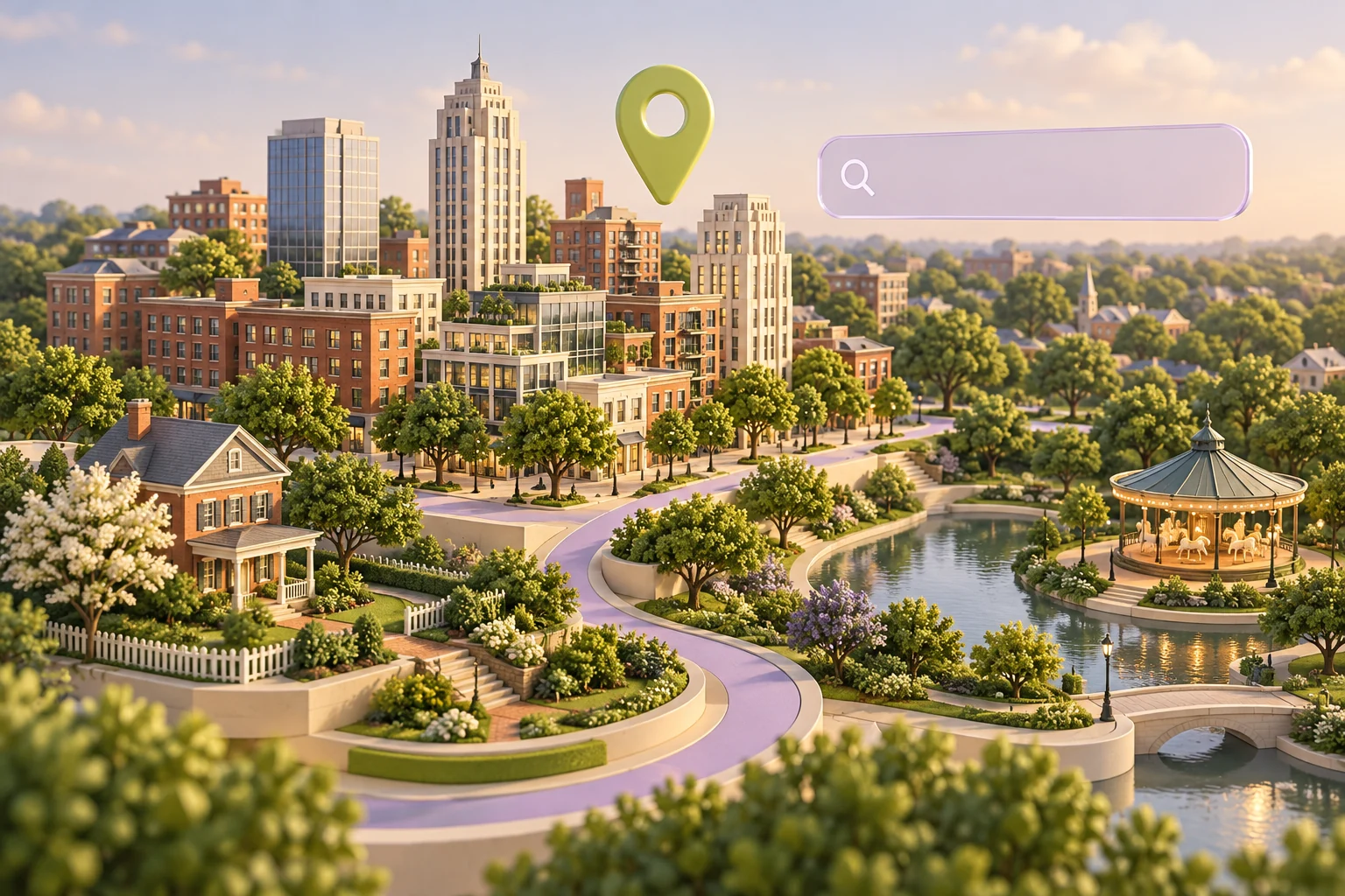 Raleigh inspired local-search illustration